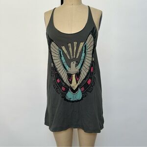 Graphic Tank Top with Bird Design